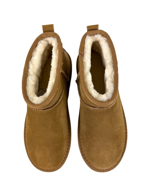 GEO Ghete din piele pentru gleznă NATURAL - Pantofi femei