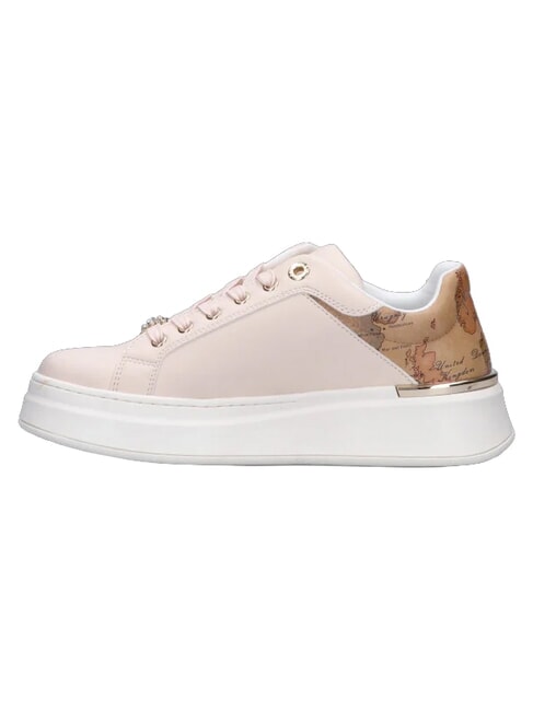GEO JUNIOR Adidași cu șireturi bijuterie bej geometric nud - Pantofi femei