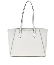 MICHAEL KORS TARYN Geantă de cumpărături din piele de umăr alb - Genți femei - 4