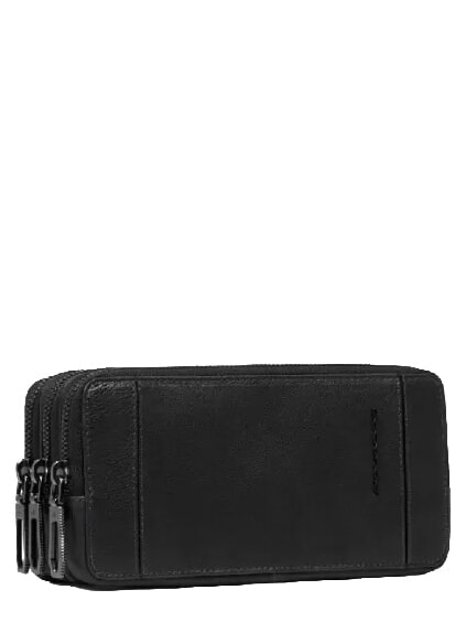 CRONUS Geantă tip clutch cu portcard și m&acirc;ner negru - Genți femei