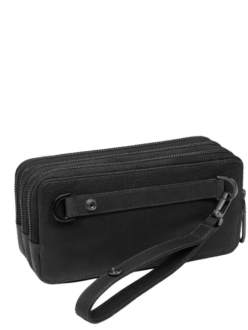 CRONUS Geantă tip clutch cu portcard și m&acirc;ner negru - Genți femei