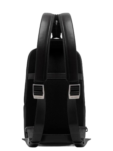 VICTOR Rucsac din piele cu un singur umăr negru - Rucsacuri pentru laptop