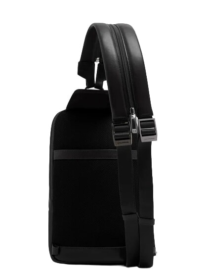 VICTOR Rucsac din piele cu un singur umăr negru - Rucsacuri pentru laptop