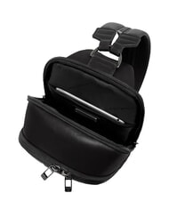 PIQUADRO VICTOR Rucsac din piele cu un singur umăr negru - Rucsacuri pentru laptop - 5