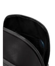 PIQUADRO VICTOR Rucsac din piele cu un singur umăr negru - Rucsacuri pentru laptop - 6