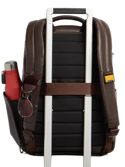 RUSSEL Rucsac din piele pentru laptop de 15,6" MORO - Rucsacuri pentru laptop