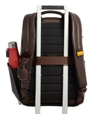 PIQUADRO RUSSEL Rucsac din piele pentru laptop de 15,6" MORO - Rucsacuri pentru laptop - 3