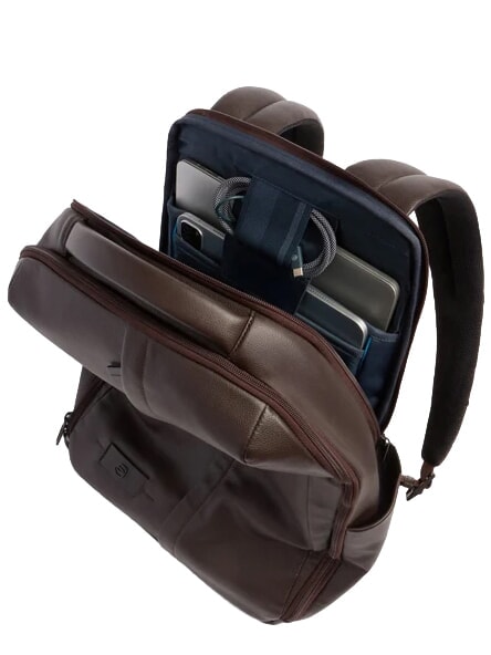 RUSSEL Rucsac din piele pentru laptop de 15,6" MORO - Rucsacuri pentru laptop
