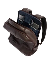 PIQUADRO RUSSEL Rucsac din piele pentru laptop de 15,6" MORO - Rucsacuri pentru laptop - 4