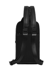 PIQUADRO CRONUS Rucsac din piele cu un singur umăr negru - Rucsacuri pentru laptop - 3