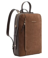 PIQUADRO CIRCLE  Rucsac CIRCLE pentru pc 14 "PC / iPad Air - iPad Pro 9.7 / iPad 11" piele &icirc;ntoarsă de nuc &icirc;nchis - Rucsacuri pentru laptop - 2