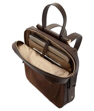 PIQUADRO CIRCLE  Rucsac CIRCLE pentru pc 14 "PC / iPad Air - iPad Pro 9.7 / iPad 11" piele &icirc;ntoarsă de nuc &icirc;nchis - Rucsacuri pentru laptop - 4