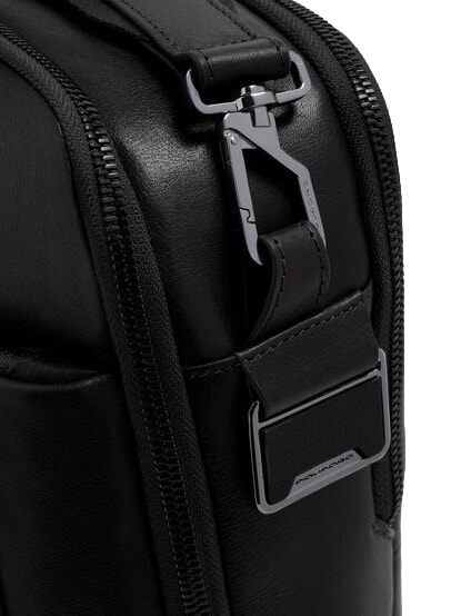 W143 Servietă din piele pentru laptop de 15,6" negru - Serviete birou