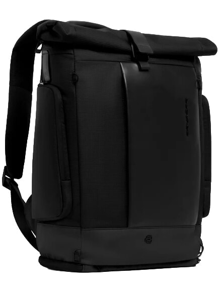 W145 Rucsac roll-top pentru laptop de 15,6" negru - Rucsacuri pentru școală și timp liber