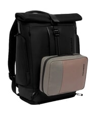 PIQUADRO W145 Rucsac roll-top pentru laptop de 15,6" negru - Rucsacuri pentru școală și timp liber - 5