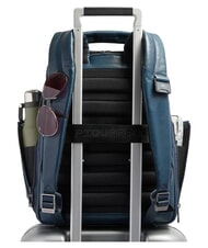 PIQUADRO W143 Rucsac de călătorie și suport pentru laptop de 14" albastru - Rucsacuri pentru școală și timp liber - 3