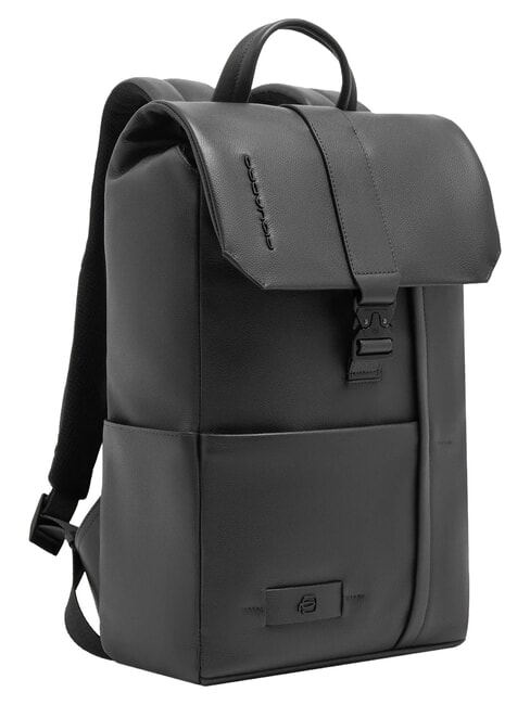 RUSSEL Rucsac pentru laptop de 14" cu clapă negru - Rucsacuri pentru școală și timp liber