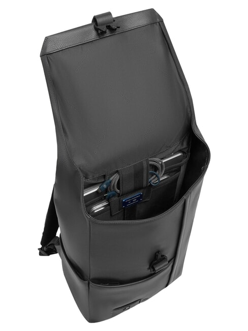 RUSSEL Rucsac pentru laptop de 14" cu clapă negru - Rucsacuri pentru școală și timp liber