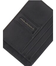 PIQUADRO W143 Portcard plat din piele negru - Portofele bărbați - 3