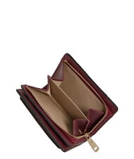 PIQUADRO CIRCLE Portofel compact din piele vișiniu/roz - Portofele femei - 5