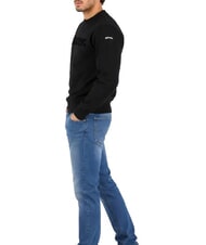 BLAUER CROSBY Hanorac cu guler rotund și logo negru - Pulovere pentru bărbați - 5