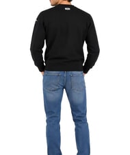 BLAUER CROSBY Hanorac cu guler rotund și logo negru - Pulovere pentru bărbați - 2