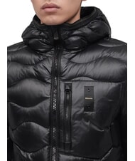 BLAUER WAVE Jachetă scurtă matlasată din puf negru - Jachete pentru bărbați - 5
