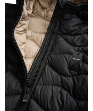 BLAUER CAMELIA Jachetă scurtă, căptușită cu pene interior negru bej 301 - Jachete de puf pentru femei - 5