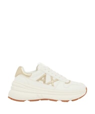 ARMANI EXCHANGE NIKY Adidași alb-gălbui + auriu pal - Pantofi femei - 2