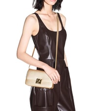ARMANI EXCHANGE AMY Geantă de umăr mini satin auriu deschis - Genți femei - 2