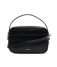 CALVIN KLEIN CK CROC Geantă mini cu curea de umăr pe negru - Genți femei - 3