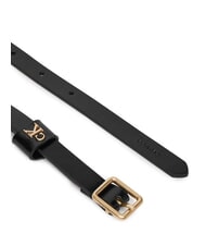 CALVIN KLEIN SQUARE BUCKLE CK Curea de piele negru / auriu deschis antic - Curele - 2