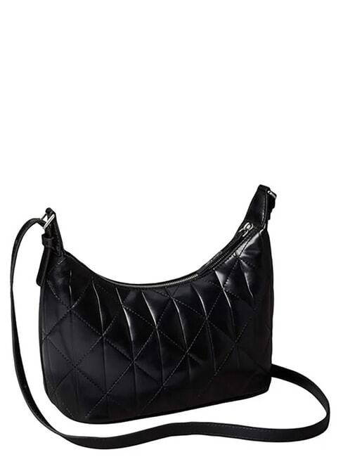 QUILTED SMALL Geantă de umăr pe negru - Genți femei
