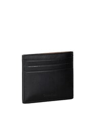 CALVIN KLEIN BOLD CK SUEDE Portcard plat din piele pe negru - Portofele bărbați - 2