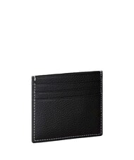 CALVIN KLEIN BOLD PEBBLE Suport card din piele pe negru - Portofele bărbați - 2