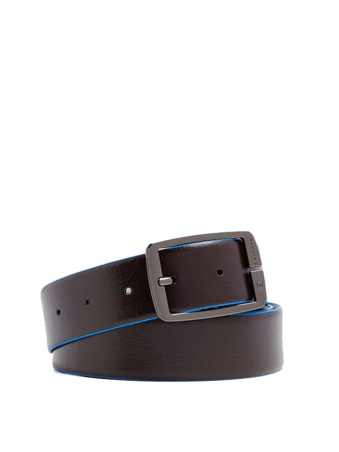 BLUE SQUARE Curea din piele cu două fețe negru/maro &icirc;nchis - Curele