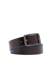 PIQUADRO BLUE SQUARE Curea din piele cu două fețe negru/maro &icirc;nchis - Curele - 2