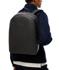 TOMMY HILFIGER SAFFIANO Rucsac negru - Rucsacuri pentru școală și timp liber - 2
