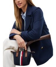TOMMY HILFIGER POPETTE Geantă mică de cumpărături cu curea de umăr albastru spațial - Genți femei - 2