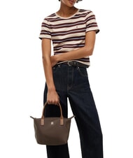 TOMMY HILFIGER POPETTE Geantă de m&acirc;nă cu curea de umăr fondant maro - Genți femei - 4