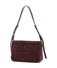 PINKO LOVE SATCHEL Geantă de umăr, din piele &icirc;ntoarsă Burgundia-aur antic - Genți femei - 3