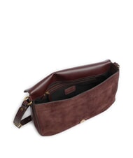 PINKO LOVE SATCHEL Geantă de umăr, din piele &icirc;ntoarsă Burgundia-aur antic - Genți femei - 4