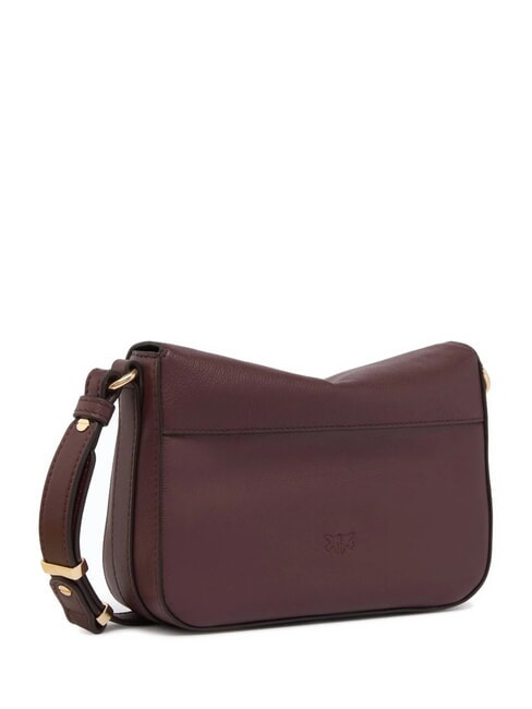 LOVE SATCHEL Geantă de umăr mini Burgundia-aur antic - Genți femei