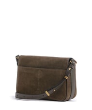 PINKO LOVE SATCHEL Geantă de umăr mini, din piele verde măsliniu &icirc;nchis - auriu antic - Genți femei - 3