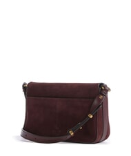 PINKO LOVE SATCHEL Geantă de umăr mini, din piele Burgundia-aur antic - Genți femei - 2