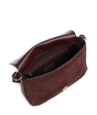 PINKO LOVE SATCHEL Geantă de umăr mini, din piele Burgundia-aur antic - Genți femei - 4