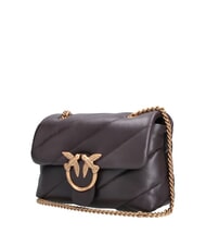 PINKO MINI LOVE BAG Geanta Nappa maro marasca-auriu antic - Genți femei - 2