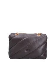 PINKO MINI LOVE BAG Geanta Nappa maro marasca-auriu antic - Genți femei - 3