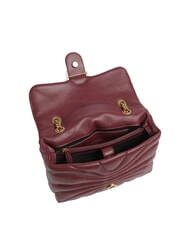 PINKO LOVE PUFF CLASSIC Geanta de umar din piele nappa coacăze intense - aur antic - Genți femei - 4