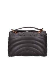 PINKO LOVE PUFF CLASSIC Geanta de umar din piele nappa maro marasca-auriu antic - Genți femei - 3